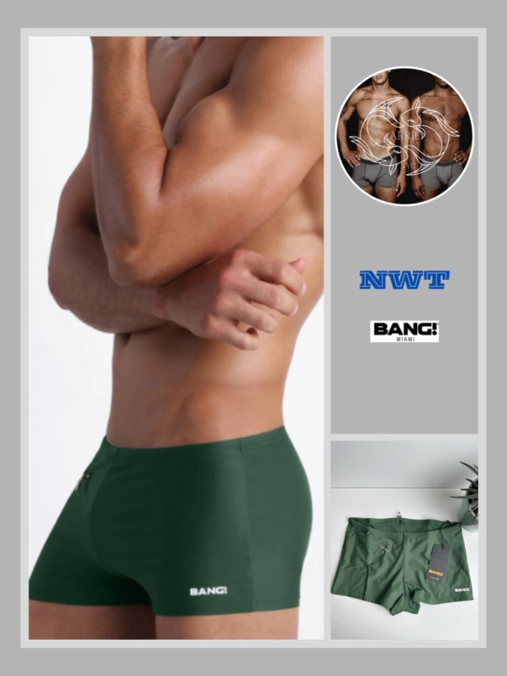 BANG! - ALPHA GREEN - Swim Trunks (M)